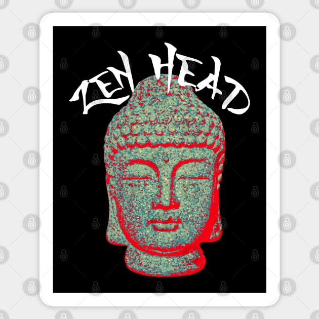 Buddha Zen Head Japanese Buddhism Sticker by Mindseye222